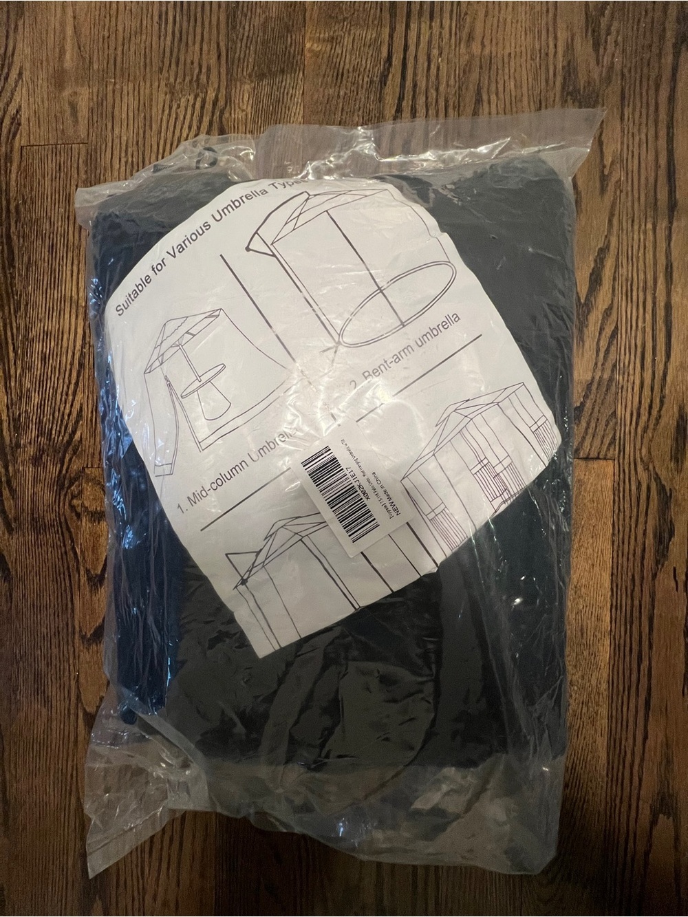 Universal Black Umbrella Base Net Cover - Compatible with Various Umbrella Types